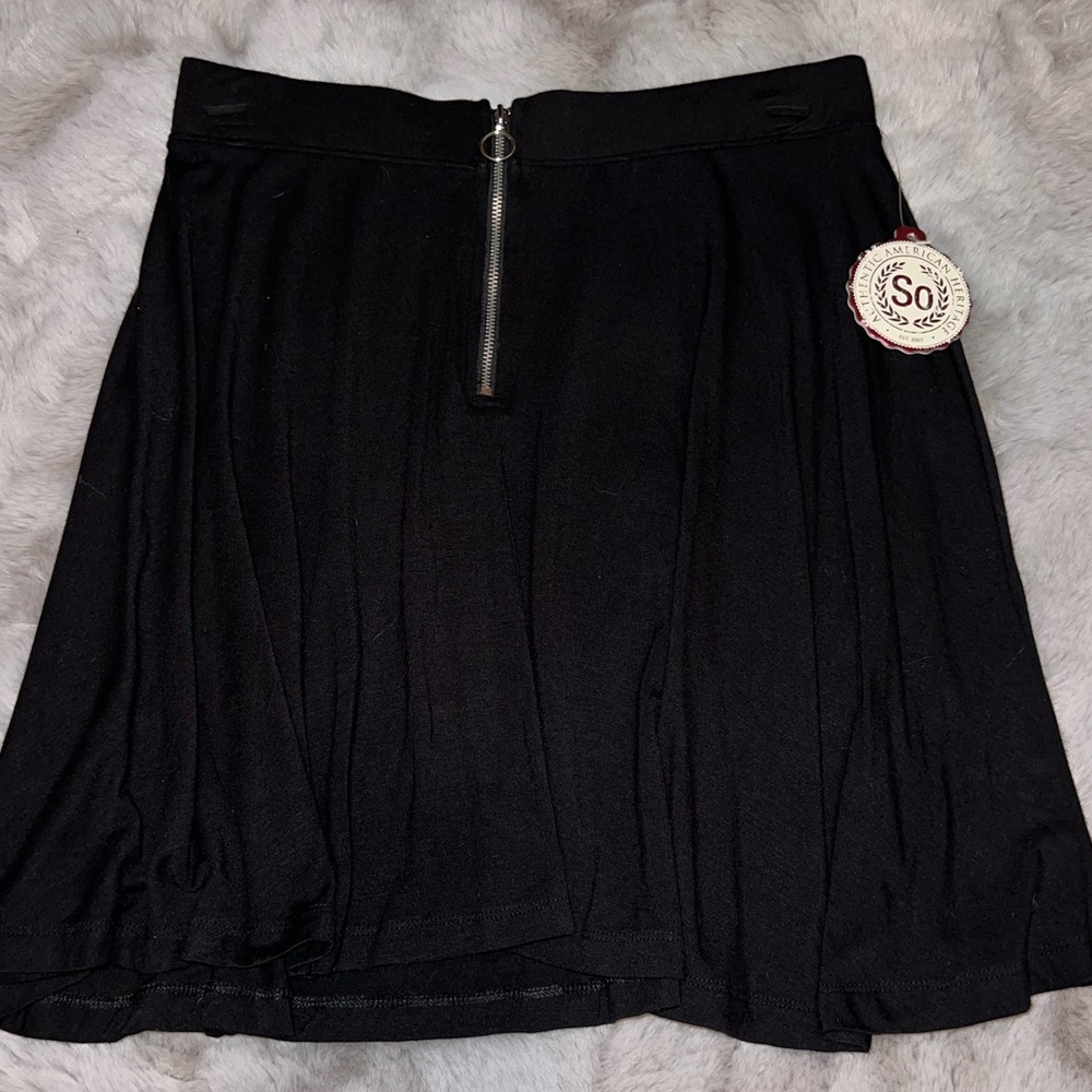 Zip Front Skater Skirt
